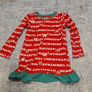 Red and Green Christmas Jammie Dress
